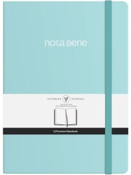 Victorias Journals Premium Sert Kapak Defter A5 100Gr 192 Sayfa Çizgili Turkuaz - 2
