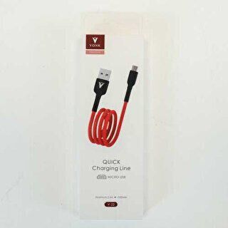 VONK KIRMIZI HIZLI ŞARJ ANDROİD KABLO - 1