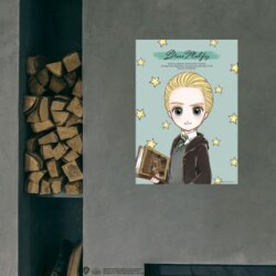 Wizarding World Poster Model: Draco Malfoy Manga Style A3 Boyutunda - Sihir Dükkanı