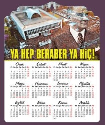 Ya Hep Beraber Ya Hiç 2026 Ahşap Duvar Takvimi - Halk Kitabevi
