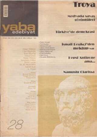 Yaba Edebiyat Dergisi Sayı: 28 - Yaba Dergisi Yayınları