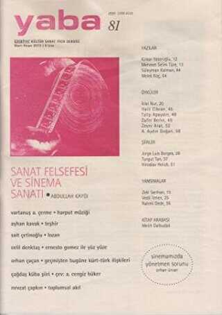 Yaba Edebiyat Dergisi Sayı: 81 - Yaba Dergisi Yayınları