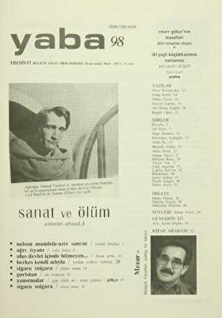 Yaba Edebiyat Dergisi Sayı: 98 Ocak-Şubat-Mart 2016 - Yaba Dergisi Yayınları