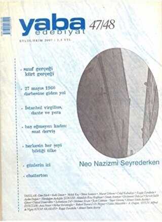 Yaba Edebiyat Sayı: 47-48 - Yaba Dergisi Yayınları