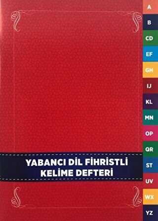 Yabancı Dil Fihristli Kelime Defteri - Karatay Yayınları