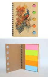 Yapışkan Notluklu Spiralli Not Defteri 1 - Wenote Tasarım