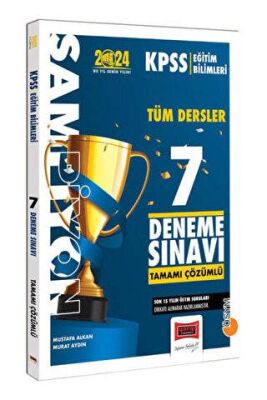 Yargı Yayınevi 2024 Eğitim Bilimleri Tamamı Çözümlü Şampiyon 7 Deneme Sınavı - 1