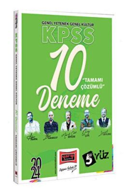 Yargı Yayınevi 2024 KPSS 5Yüz Ekibi GK-GY Tamamı Çözümlü 10 Deneme - 1