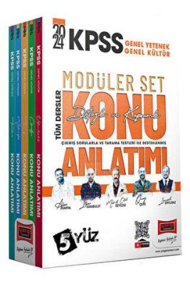 Yargı Yayınevi 2024 KPSS 5Yüz Ekibi GK-GY Tüm Dersler Konu Anlatımlı Modüler Set - 1