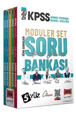 Yargı Yayınevi 2024 KPSS 5Yüz Ekibi GK-GY Tüm Dersler Tamamı Çözümlü Soru Bankası Modüler Set - 1