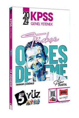 Yargı Yayınevi 2024 KPSS 5Yüz Ekibi Türkçe Tamamı Çözümlü 15 Deneme - 1