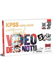 Yargı Yayınevi 2024 KPSS Genel Kültür 5Yüz Tarih Video Ders Notları - Yargı Yayınevi