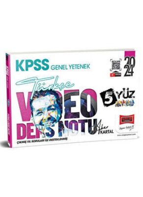Yargı Yayınevi 2024 KPSS Genel Yetenek 5Yüz Türkçe Video Ders Notları - 1