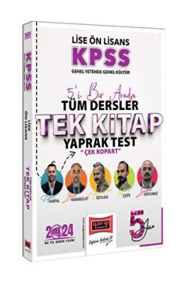 Yargı Yayınevi 2024 KPSS Lise Ön Lisans GK-GY 5Yüz Ekibi Tüm Dersler Çek Kopart Yaprak Test - 2