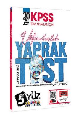 Yargı Yayınevi 2024 KPSS Tüm Adaylar İçin 5Yüz Vatandaşlık Çek Kopart Yaprak Test - 1