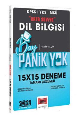 Yargı Yayınevi 2024 KPSS YKS MSÜ Bay Panik Yok Dil Bilgisi Orta Seviye Tamamı Çözümlü 15x15 Deneme - 1