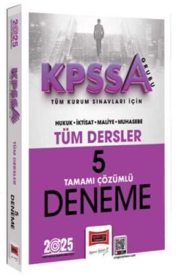 Yargı Yayınevi KPSS-A Grubu Tüm Kurum Sınavları İçin Tüm Dersler Tamamı Çözümlü 5 Deneme - 1