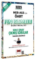 2025 MEB-AGS ÖABT Fen Bilimleri Öğretmenliği Son 5 Sınav Çıkmış Sorular - Yargı Yayınevi