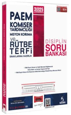 Yargı Yayınevi 2025 PAEM Komiser Yardımcılığı Misyon Koruma ve Rütbe Terfi Sınavlarına Hazırlık Disiplin Soru Bankası - 1