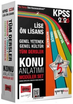 2026 KPSS Lise Ön Lisans GK-GY Tüm Dersler Konu Anlatımı Modüler Set 5 Kitap - 1