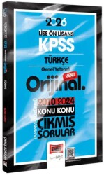 2026 KPSS Lise-Önlisans Türkçe Orijinal 2010-2024 Konu Konu Çıkmış Sorular - Yargı Yayınevi