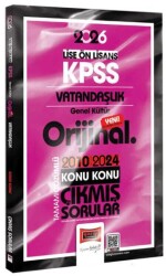 2026 KPSS Lise-Önlisans Vatandaşlık Orijinal 2010-2024 Konu Konu Çıkmış Sorular - Yargı Yayınevi