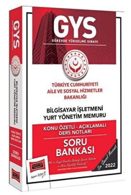 Yargı Yayınevi Yargı Yayınları 2022 T.C. Aile ve Sosyal Hizmetler Bakanlığı GYS Bilgisayar İşletmeni - Yurt Yönetim Memuru Konu Özetli Açıklamalı Ders Notları ve Soru Bankası - 1
