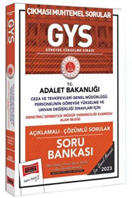 Adalet Bakanlığı Ceza Tevkifevleri Genel Müdürlüğü GYS ve Unvan Değişikliği Sınavları İçin Denetimli Serbestlik Müdür Yardımcılığı Kadrosu Alan Bilgisi Sınavı İçin Açıklamalı Soru Bankası - 1