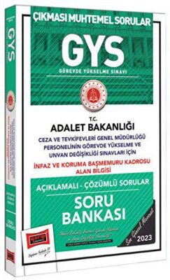 Yargı Yayınları 2023 Adalet Bakanlığı GYS Ceza ve Tevkifevleri Genel Müdürlüğü İnfaz ve Koruma Başmemuru Kadrosu Alan Bilgisi İçin Açıklamalı Soru Bankası - 1