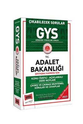 Yargı Yayınları 2023 Adalet Bakanlığı GYS Çıkabilecek Sorular Şef Taşra Kadrosu İçin Konu Özetli Ders Notları ve Soru Bankası - 1
