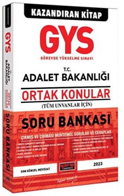 Yargı Yayınevi Yargı Yayınları 2023 Adalet Bakanlığı GYS Tüm Unvanlar İçin Ortak Konular Soru Bankası - 1