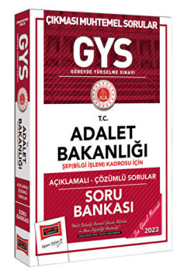 Yargı Yayınevi Yargı Yayınları 2023 GYS Adalet Bakanlığı GYS Şef Bilgi İşlem Kadrosu İçin Açıklamalı Soru Bankası - 1