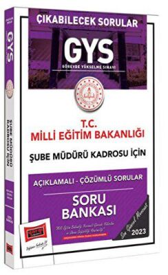 Yargı Yayınları 2023 Milli Eğitim Bakanlığı Çıkabilecek Sorular GYS Şube Müdürü Kadrosu İçin Açıklamalı Çözümlü Soru Bankası - 1