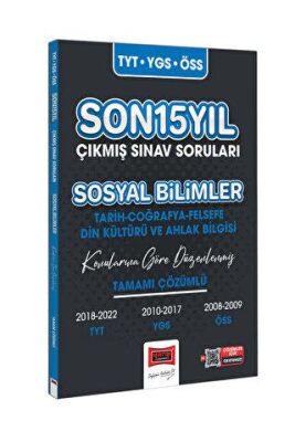 Yargı Yayınevi Yargı Yayınları 2023 TYT YGS ÖSS Sosyal Bilimler Tarih-Coğrafya-Felsefe-Din Kültürü ve Ahlak Bilgisi Son 15 Yıl Çıkmış Sınav Soruları - 1