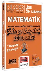 Yargı Yayınevi Yargı Yayınları 2024 KPSS Lise Ön Lisans Genel Yetenek Matematik Konularına Göre Düzenlenmiş 2010-2022 Tamamı Çözümlü Çıkmış Sorular - Yargı Yayınevi