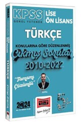 Yargı Yayınevi Yargı Yayınları 2024 KPSS Lise Ön Lisans Türkçe Konularına Göre Düzenlenmiş 2010-2022 Tamamı Çözümlü Çıkmış Sorular - Yargı Yayınevi