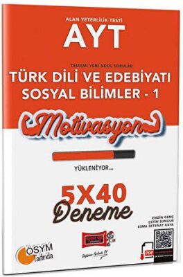 Yargı Yayınevi Yargı Yayınları AYT Türk Dili ve Edebiyatı Sosyal Bilimler - 1 5x40 Deneme - 1