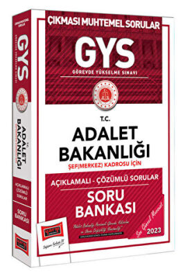 Yargı Yayınevi Yargı Yayınları GYS Adalet Bakanlığı Şef Merkez Kadrosu İçin Açıklamalı - Çözümlü Soru Bankası - 1
