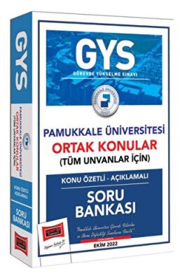 Yargı Yayınları GYS Pamukkale Üniversitesi Ortak Konular Tüm Unvanlar İçin Konu Özetli Açıklamalı Soru Bankası - 1