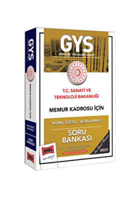 Yargı Yayınevi Yargı Yayınları T.C Sanayi ve Teknoloji Bakanlığı Memur Kadrosu İçin Konu Özetli Açıklamalı Soru Bankası - 1