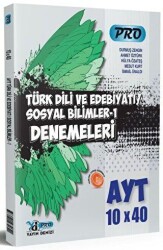 Yayın Denizi Yayınları Yayın Denizi AYT Türk Dili ve Edebiyatı Sosyal Bilimler -1 Pro 10 x 40 Denemeleri - Yayın Denizi Yayınları
