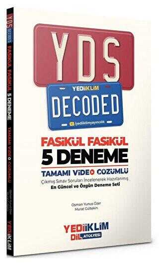 Yediiklim Yayınları YDS Decoded 5 Deneme Sınavı Video Çözümlü - Yediiklim Yayınları