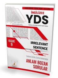 Pelikan Tıp Teknik Yayıncılık YDS İngilizce Irrelevant Sentence Issue 9 - Pelikan Tıp Teknik Yayıncılık