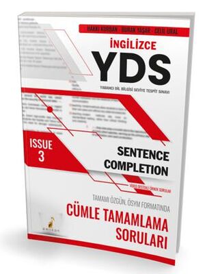 Pelikan Tıp Teknik Yayıncılık YDS İngilizce Sentence Completion Issue 3 - 1