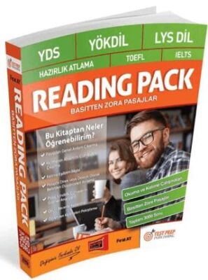 Yargı Yayınevi YDS YÖKDİL LYS DİL Hazırlık Atlama TOEFL IELTS Reading Pack Basitten Zora Pasajlar - 1