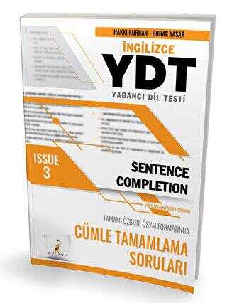 Pelikan Tıp Teknik Yayıncılık YDT İngilizce Sentence Completion Issue 3
