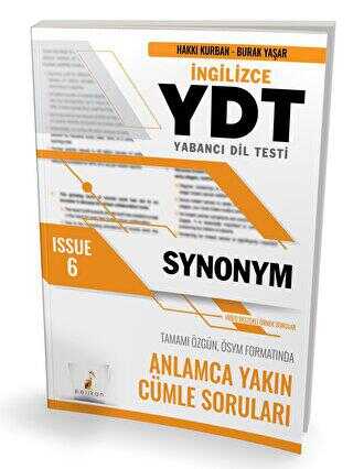 Pelikan Tıp Teknik Yayıncılık YDT İngilizce Synonym Issue 6