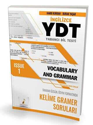 Pelikan Tıp Teknik Yayıncılık YDT İngilizce Vocabulary and Grammar Issue 1