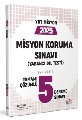 Editör Yayınevi YDT Misyon Koruma Sınavı 5 Deneme Sınavı - 1