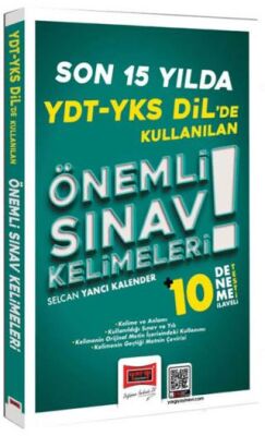 YDT YKS Dilde Son 15 Yılda Kullanılan Önemli Sınav Kelimeleri - 1